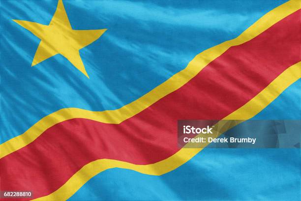 Flag Of The Democratic Republic Of The Congo Stock Photo - Download Image Now - Arts Culture and Entertainment, Backgrounds, Capital Cities