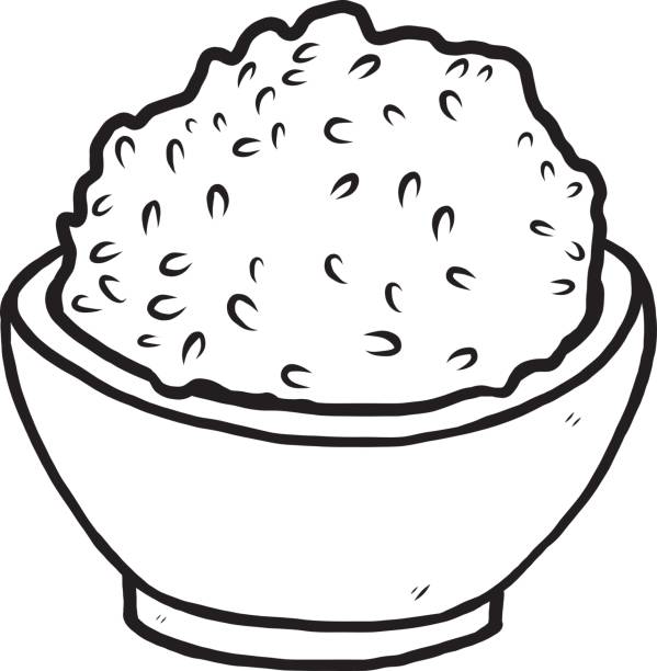 Rice Bowl Stock Illustration - Download Image Now - Art, Black And White, Black Color - iStock Rice Bowl Stock Illustration - Download Image Now - Art, Black And White, Black Color - iStock