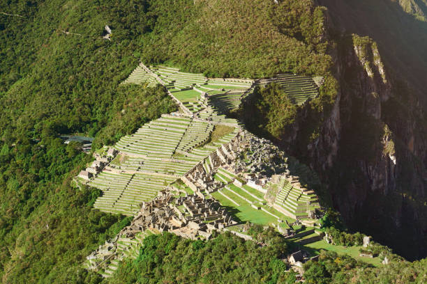 antiga cidade inca - mt huayna picchu - fotografias e filmes do acervo