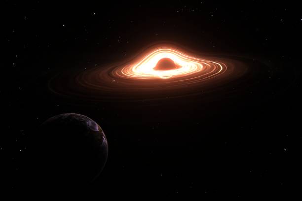 istock like earth planet in black hole system. Elements of this image furnished by NASA 682299470