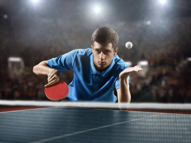 istock Young ping pong player playing table tennis game 682299720