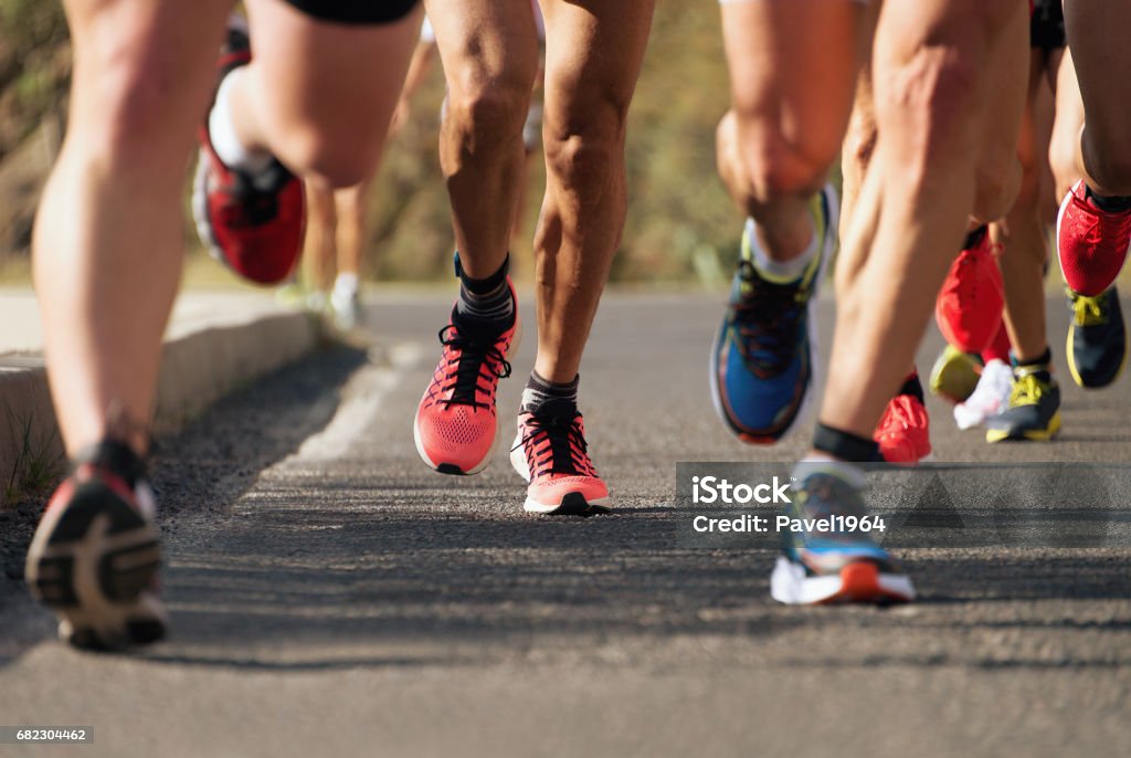 Maratón de atletismo - Foto de stock de Correr libre de derechos