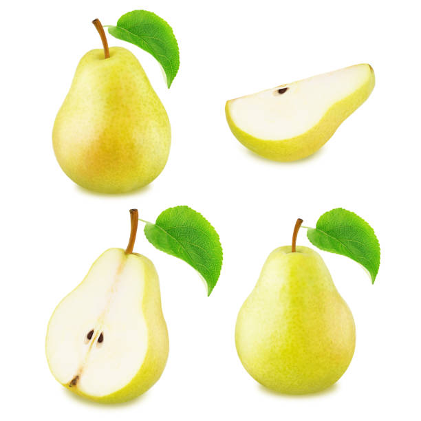 istock Set of yellow pear fruits 682316250