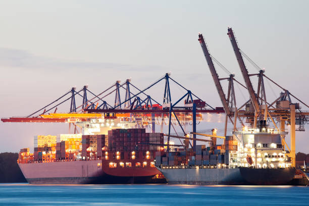 istock Cargo Terminal in Hamburg Harbor, Germany 682325666