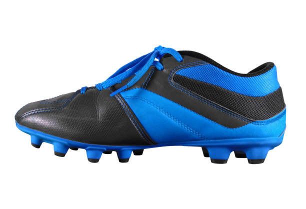 istock Football boots isolated - light blue 682326360