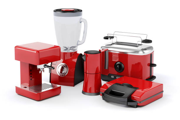 istock 3d set of home appliances on white background 682345966