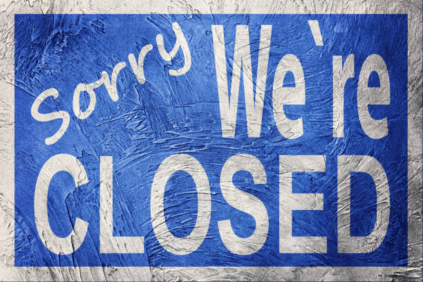 istock Vintage style Sorry We're Closed sign. 682346794