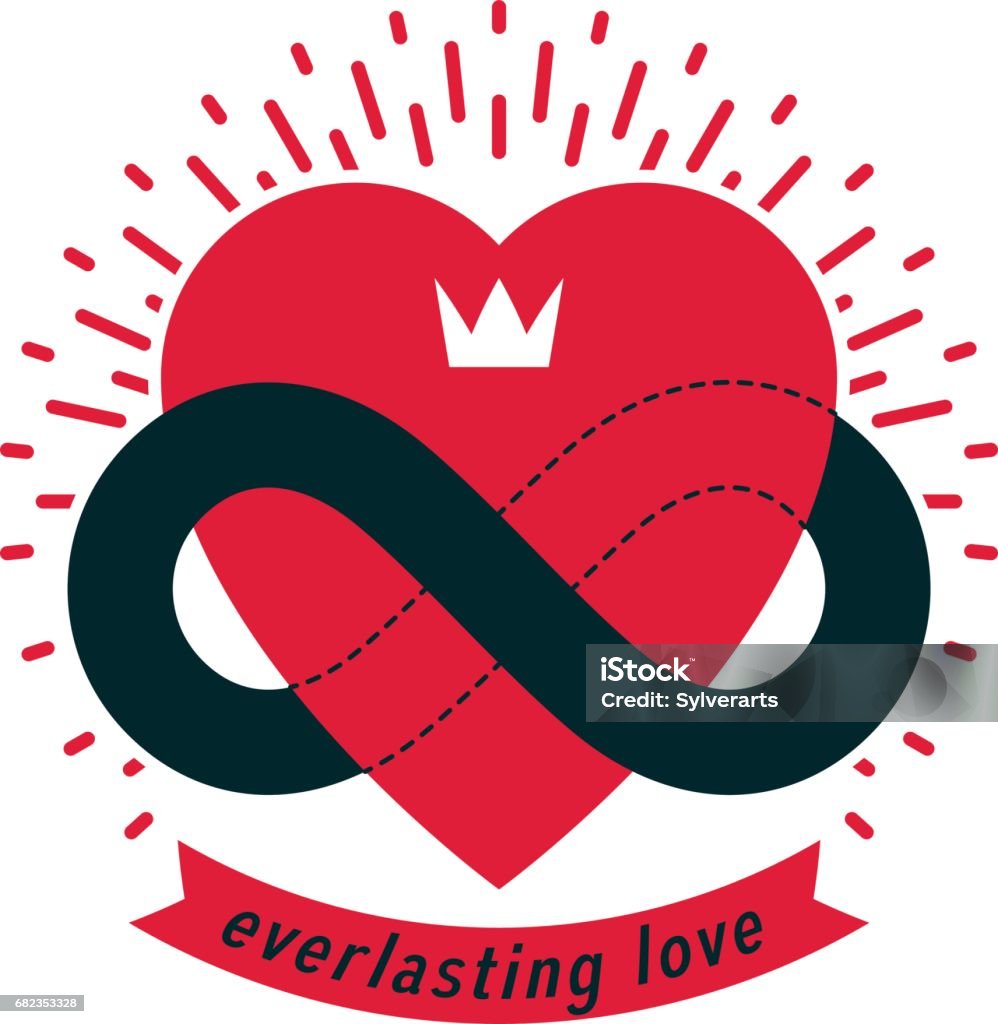 Infinity Loop Love Timeless Love Concept Vector Symbol Created With Infinity Loop Sign And ...