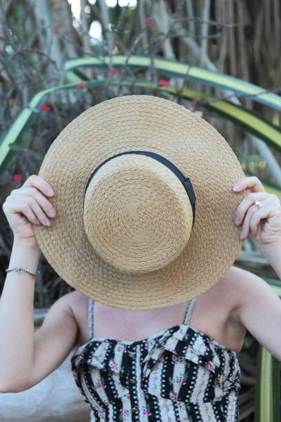 istock Woman in a tropical park. 682355958