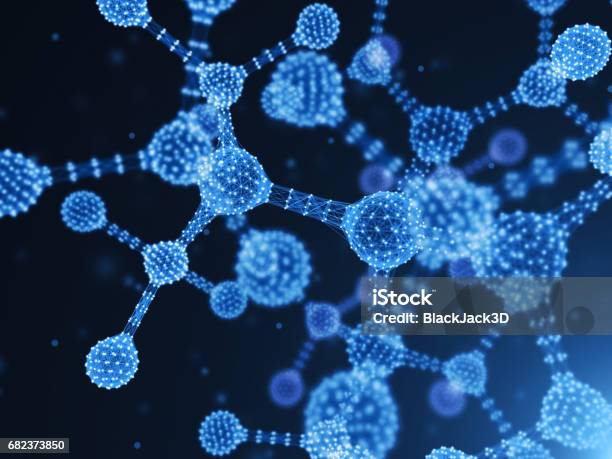 Digital Molecule Stock Photo - Download Image Now - Molecule, Technology, Digital Display