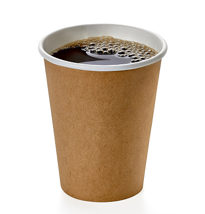 Taza de café para llevar con trazado de recorte photo