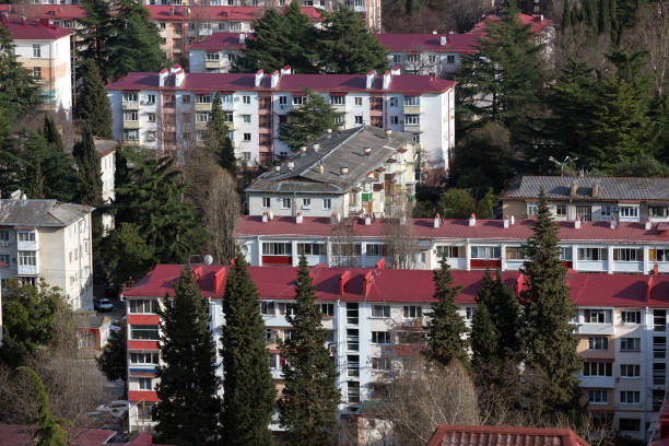 istock Old five-story houses in Sochi, Russia 682388712