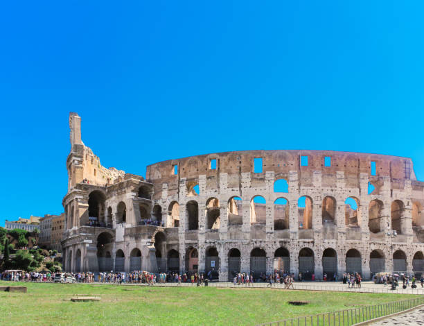 istock Colosseum and Blue Sky, Rome, Italy. 682392214