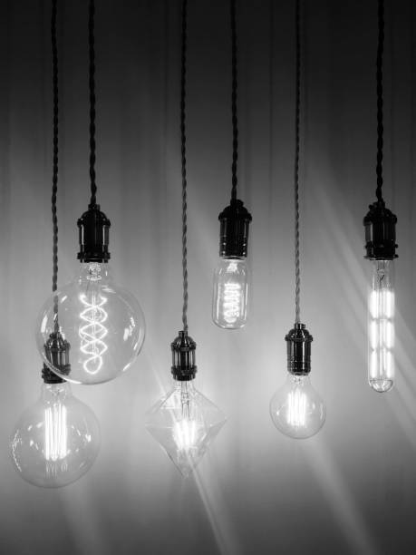 istock Industrial style light bulbs of different shapes 682396326