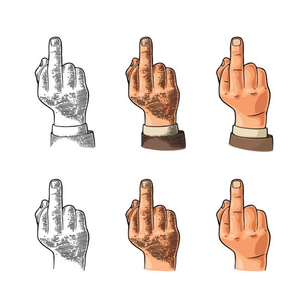 istock Middle finger sign by male hand. Fuck you. 682402574