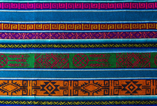 anden traditionellen textil - ecuadorian culture stock-fotos und bilder