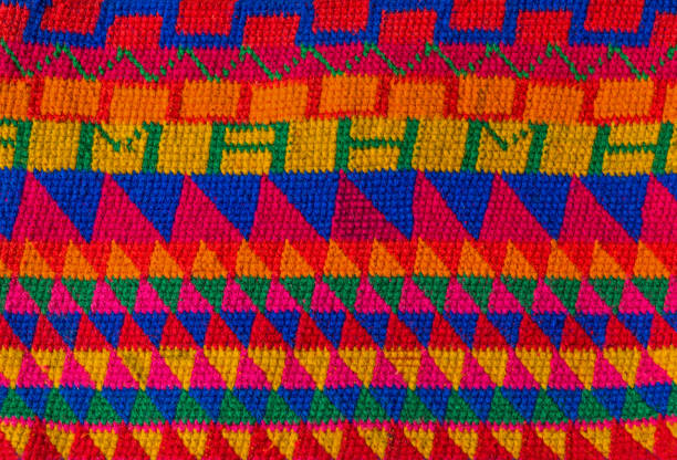 Mexican Textile Typical design of the Mexican textiles found in the Chiapas and Tabasco states, photographed in San Cristobal de las Casas, Mexico. tabasco state stock pictures, royalty-free photos & images
