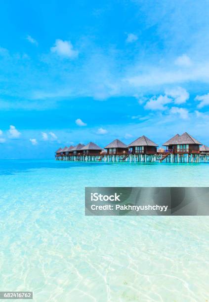 Beach In Maldives Stock Photo - Download Image Now - Maldives, Beach, Blue