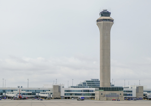 Air traffic control tower at Denver International Airport