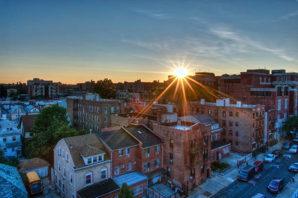 Residential Architecture in Elmhurst Queens New York City Family Homes City Street, Residential Building, Street, Summer, New York City queens new york city stock pictures, royalty-free photos & images