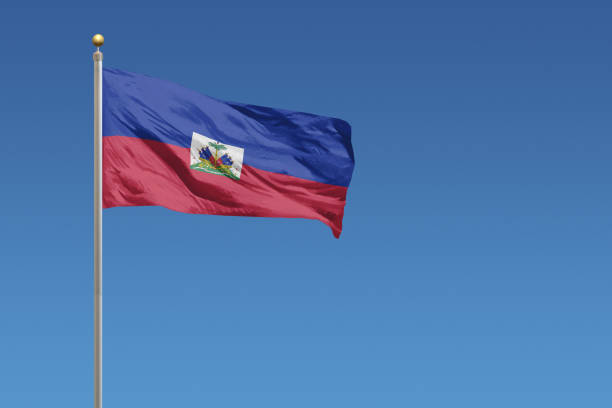 flagge von haiti - republic of haiti stock-fotos und bilder