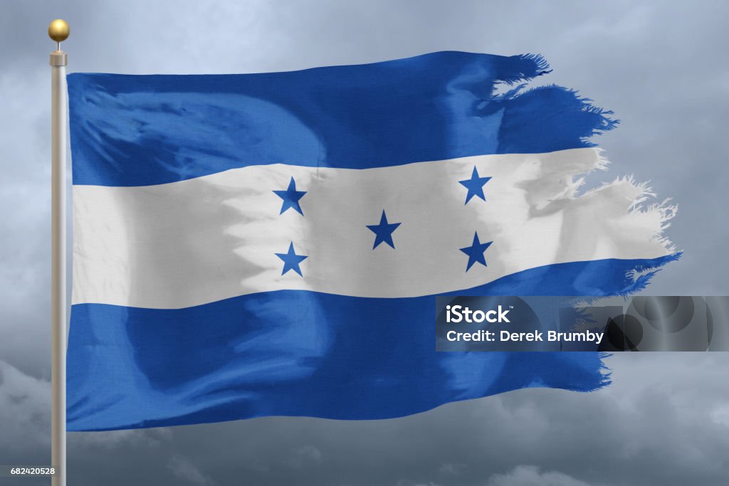 Bandera de Honduras - Foto de stock de Agotamiento libre de derechos