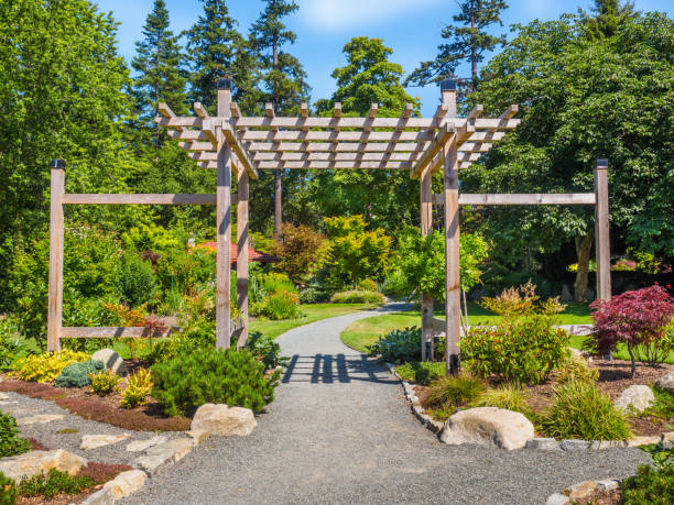 istock Japanese garden typical entrance, public park 682421024
