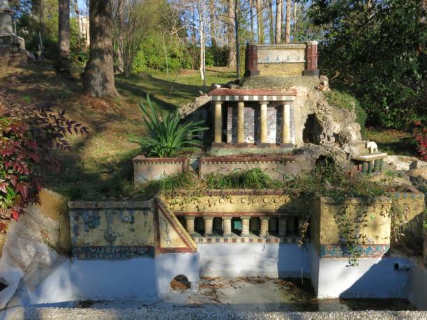 Miniature reproduction of the Hanging Gardens at Babylon by Brother Joseph Zoettl (1878-1961), a Benedictine monk of St. Bernard Abbey in Cullman, Alabama at the Ave Maria Grotto.