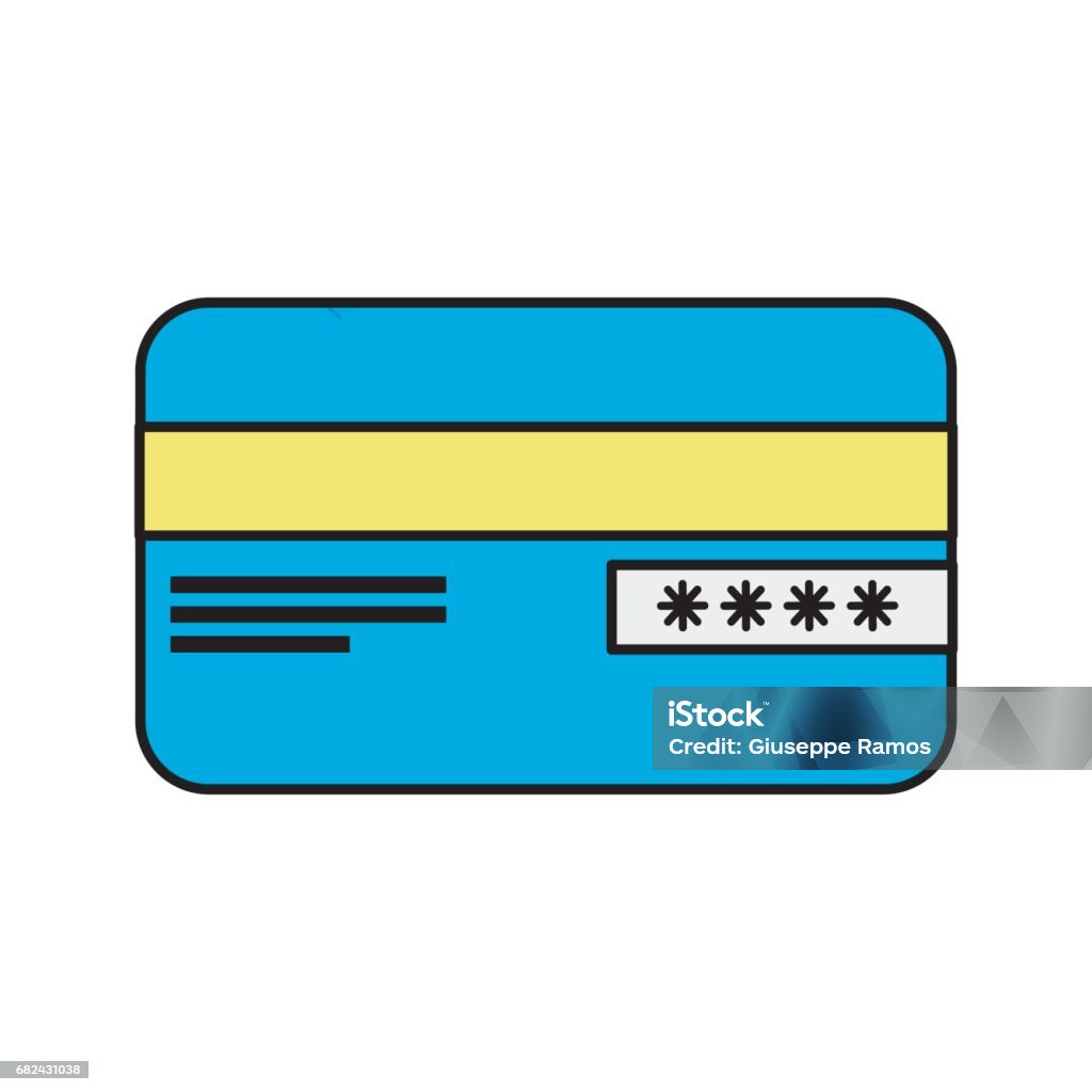 transaction financière et de la sécurité par carte bancaire - clipart vectoriel de Achats en ligne libre de droits