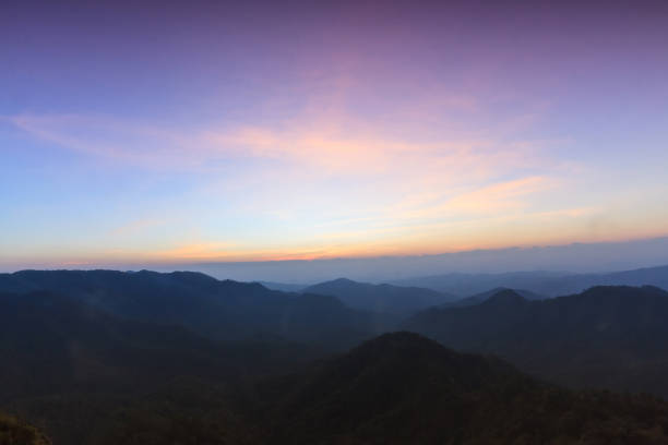 istock Sunset at twilight in Doi Pha Ngom, Thailand. 682431382