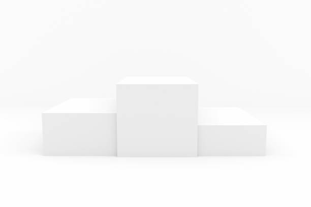 istock White pedestal. Winners podium for design template pr layout background, 3d render 682448146