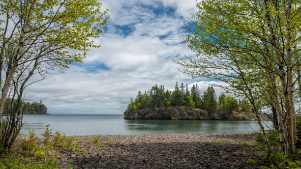 istock birch, lake superior, ellingson island, split rock lighthouse 682454798