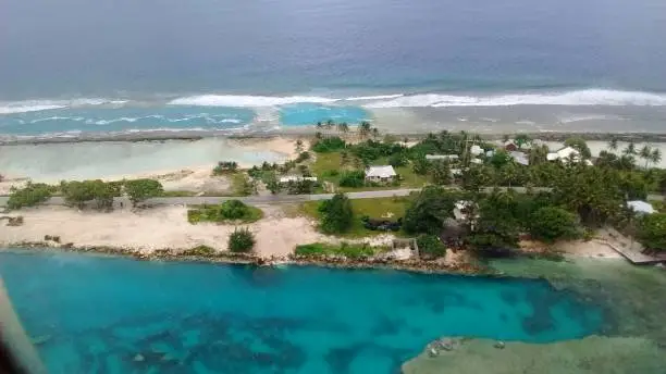 Aerial View of Majuro Marshall Islands