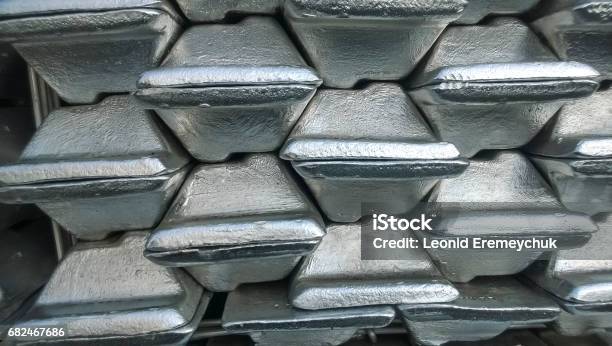 Aluminum Ingots Transportation Of Aluminum For Export Stock Photo - Download Image Now