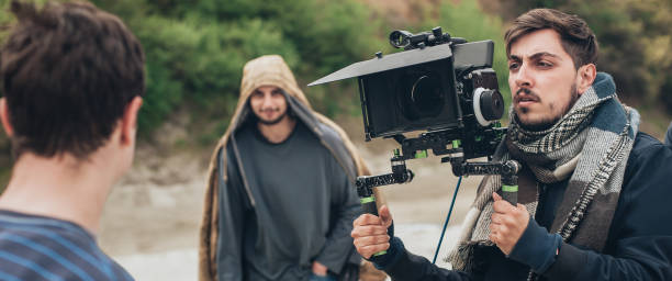 istock Behind the scene. Actor in front of the camera 682468122