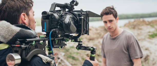 istock Behind the scene. Actor in front of the camera 682468612