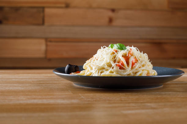 istock Delicious pasta with crab meat. Stock image 682478780