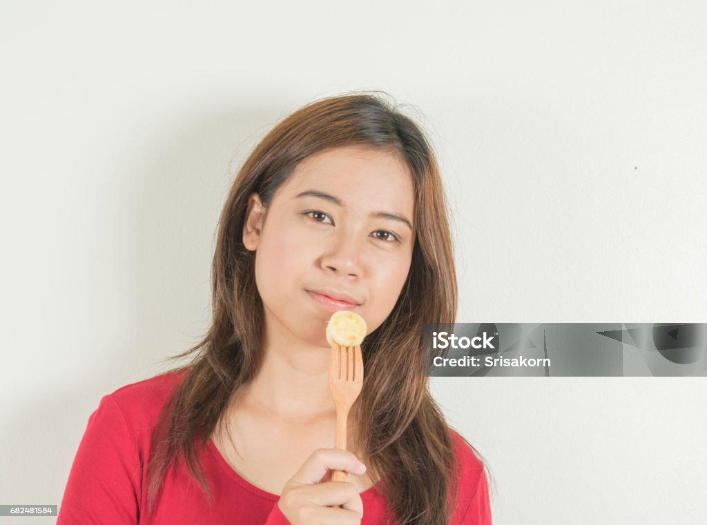 Teenagers with healthy fruits Adult Stock Photo