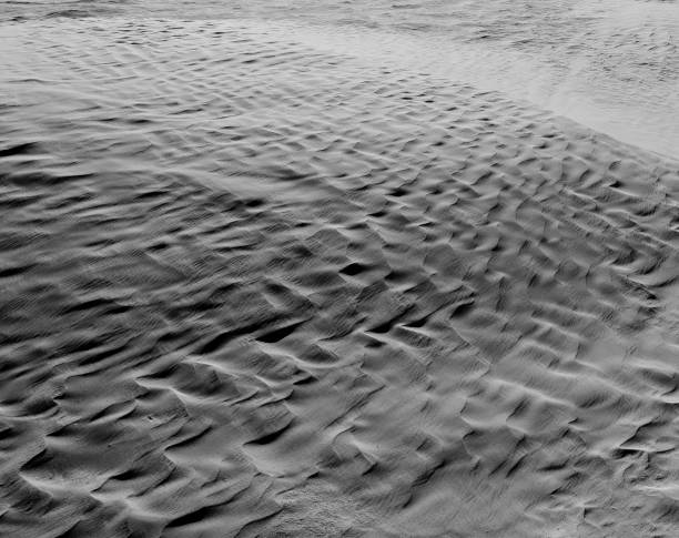 istock Black and White color (B&W). Natural texture and background of the desert. Sand patterns 682492852