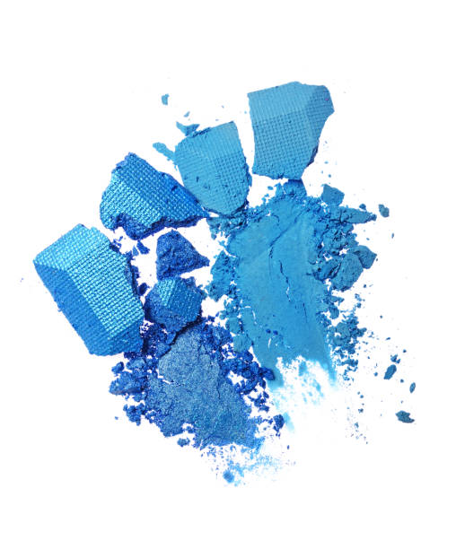 istock Smears of two crushed blue eyeshadow 682496864