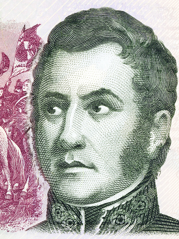 Jose de San Martín portrait from Argentinian money