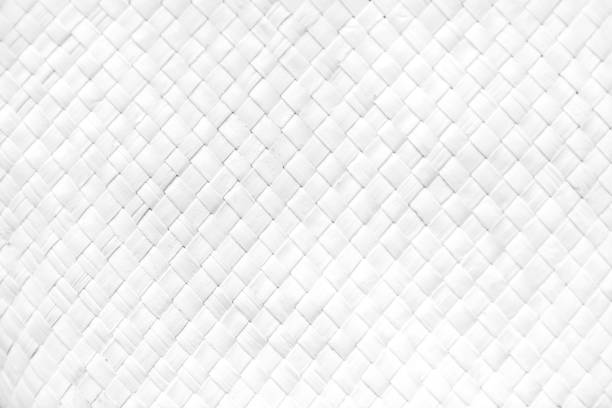 Seamless white wicker backgrounds Close up pattern of white woven rattan backgrounds bamboo fabric stock pictures, royalty-free photos & images