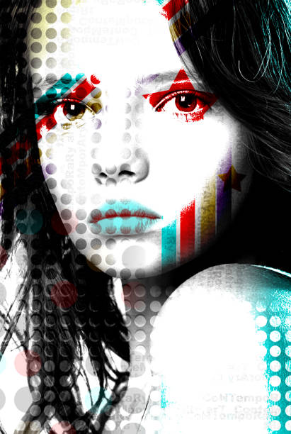 istock Bright poster beautiful girl in pop-art style. 682504890