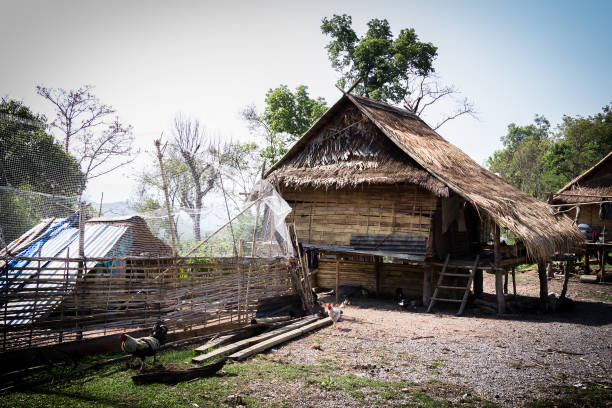 istock Hut Tribe On the way in Laos 682509026