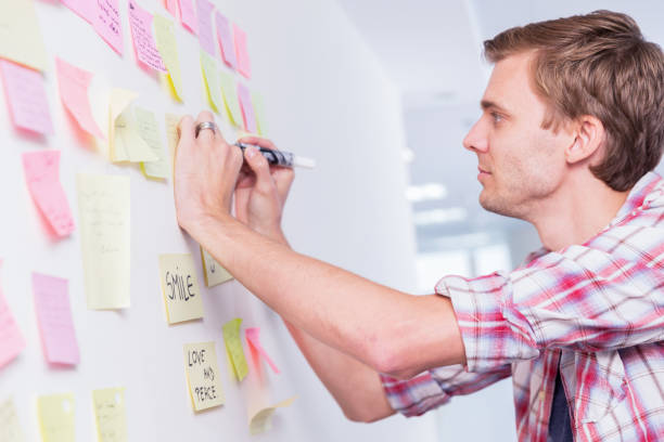istock Every thought counts, we need these thoughts loud and clear on our office walls 682510170