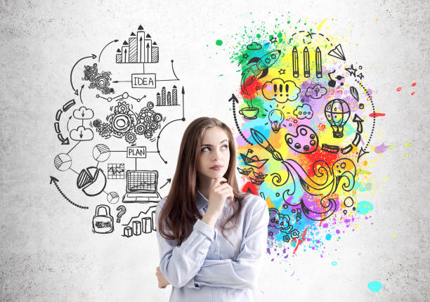 istock Pensive girl and creative idea 682535444