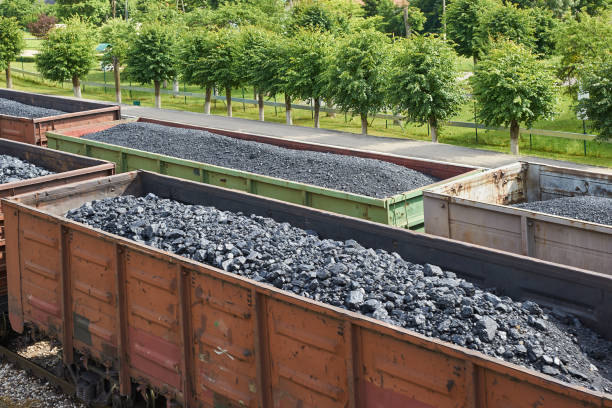 istock Coal freight trains at the railway station 682537736