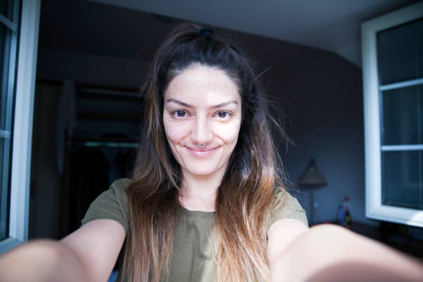 istock Morning selfie woman portrait 682540318