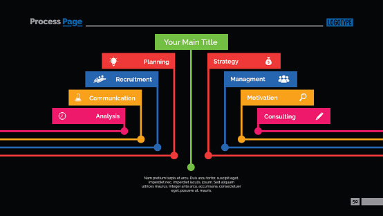 9 Point Plot Nine Points Slide Template Stock Illustration - Download Image Now ...