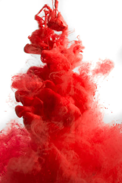 istock red ink in water isolated on white background 682564248